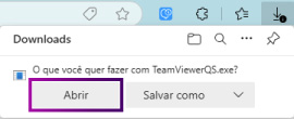 Imagem ilustrando a abertura do arquivo baixado no Windows