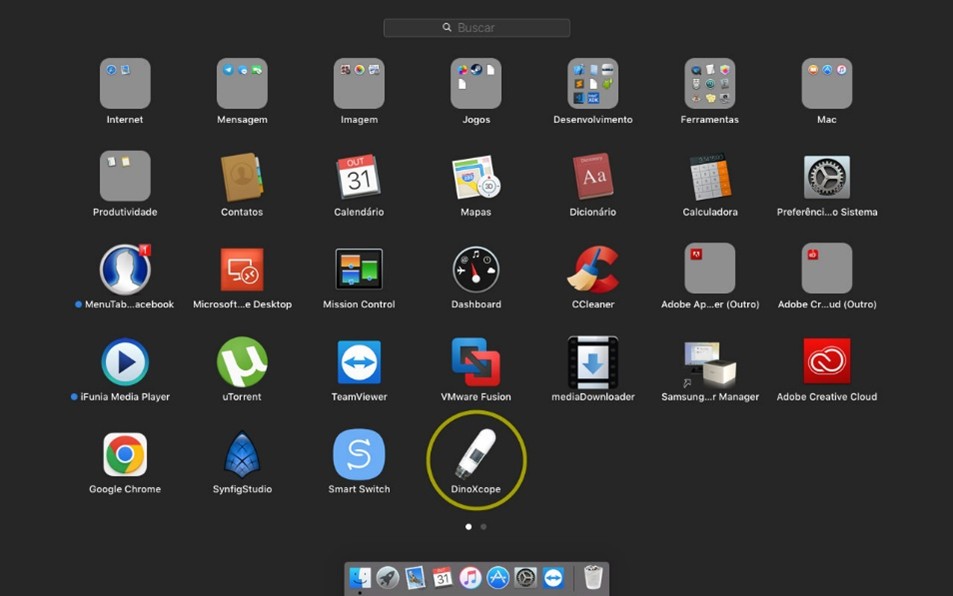 Página de download do DinoCapture