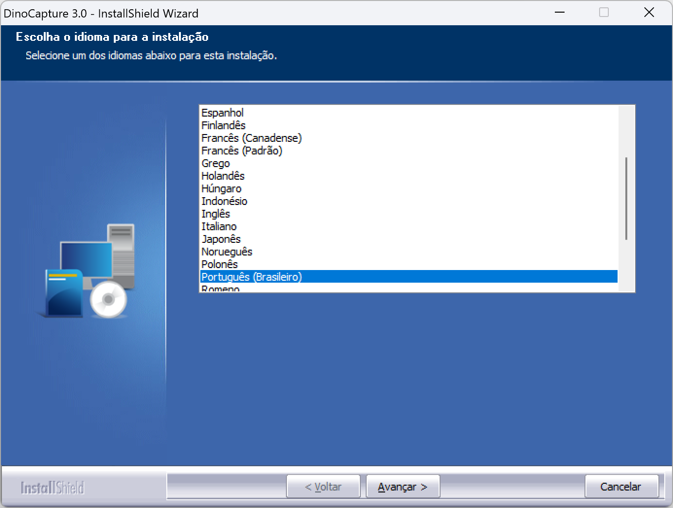 Página de download do DinoCapture